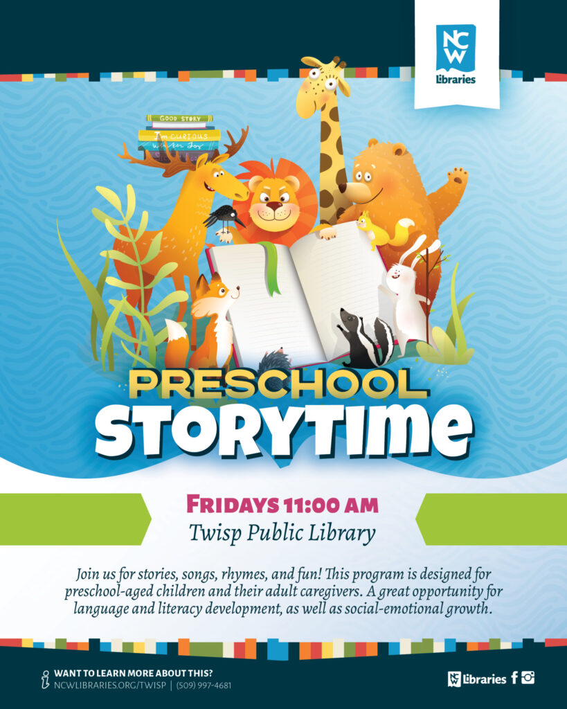 Preschool Storytime- Fridays at 11 am