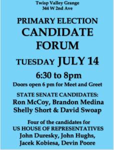 Candidate Forum for Primary Election